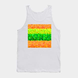 Sparkle and Glitter Orange and Green Tank Top